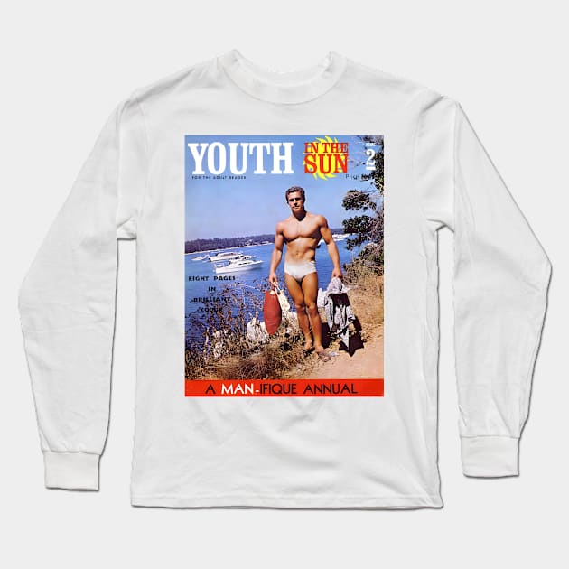 YOUTH IN THE SUN - Vintage Physique Muscle Male Model Magazine Cover Long Sleeve T-Shirt by SNAustralia